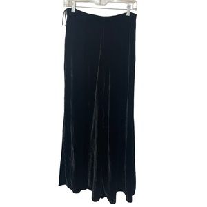 J. Peterman Midnight Black Velvet Wide Leg Pants